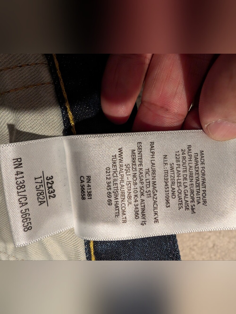 Ralph Lauren Dark Indigo Straight Leg Jeans 32x32 - Picture 5 of 11